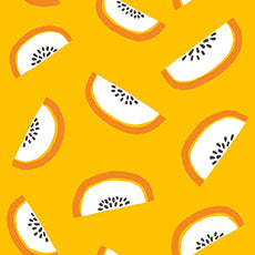 Bargain Basement Fabric - Fruity - Kiwi (Yellow) by PBS Fabrics