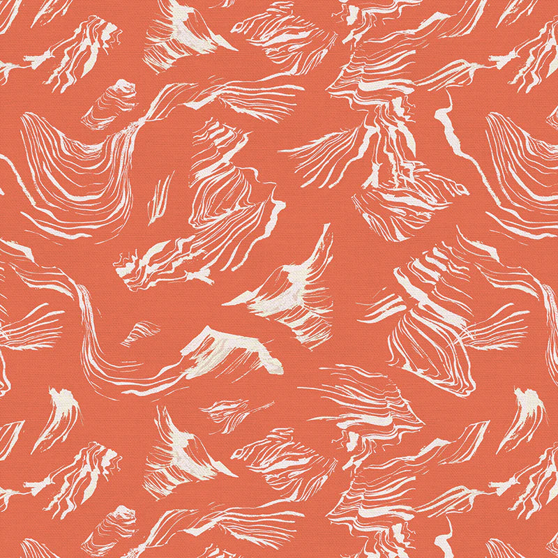 Bargain Basement Fabric - Sand & Sun - Contour (Coral) by PBS Fabric