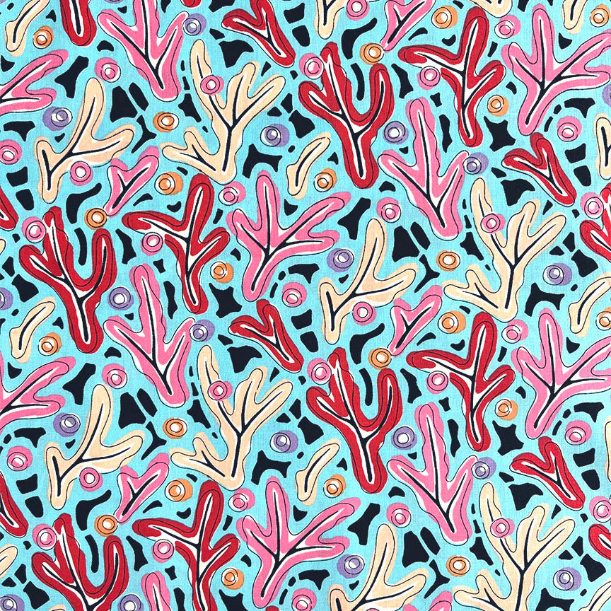 Bargain Basement Fabric - Daydream - Crayon Trees by PBS Fabric