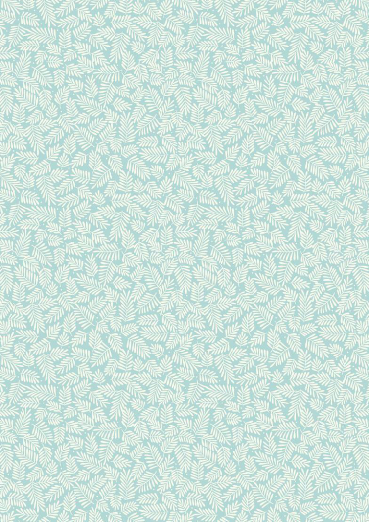 Lewis & Irene - Botanical Oasis - Mini Leaves on Blue