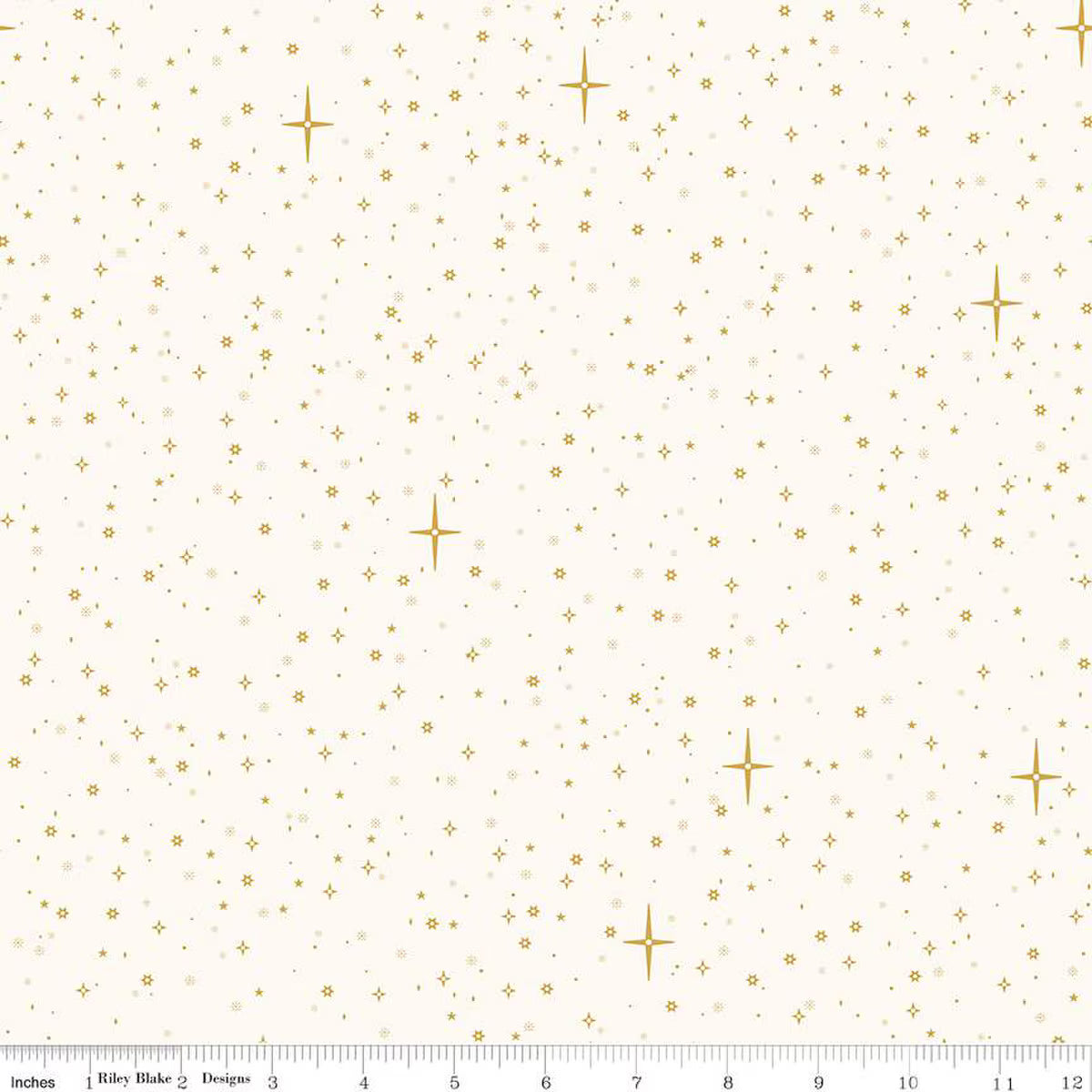 Riley Blake - Christmas Wishes - Starry Sky (Cream)