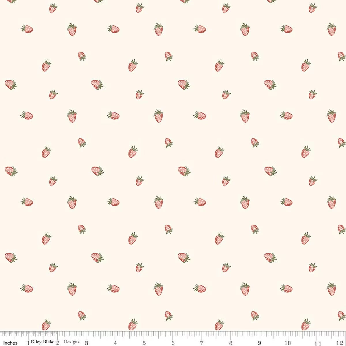 Riley Blake - Hedgerow Haven - Strawberries (Cream)