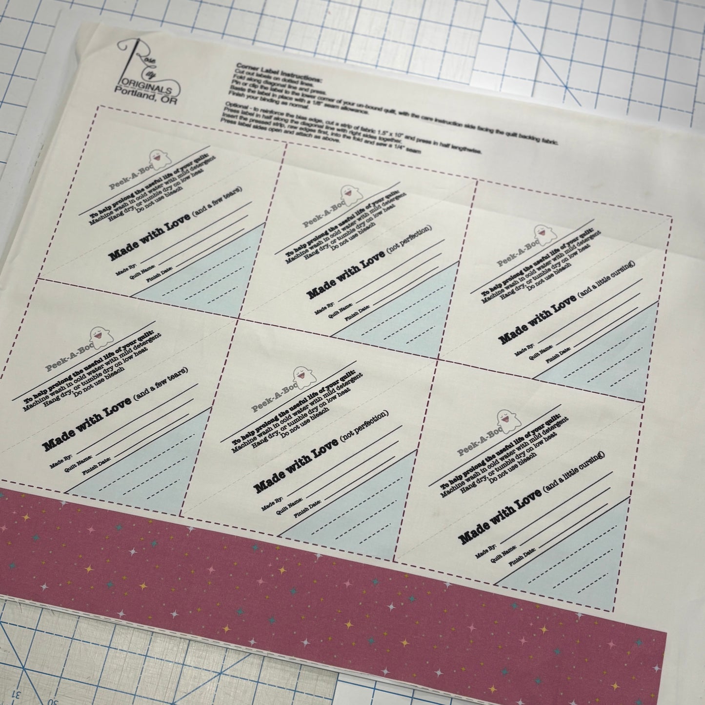 Snarky Quilt Labels by Rose City Originals