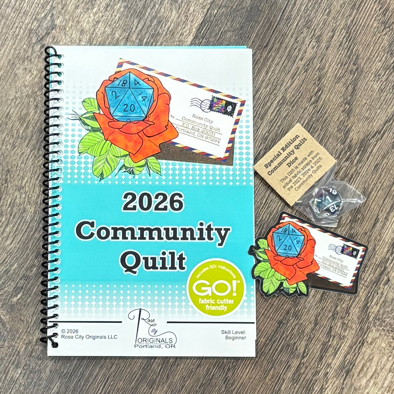 2026 Community Quilt Pattern Booklet - Coil Bound with bonus D20