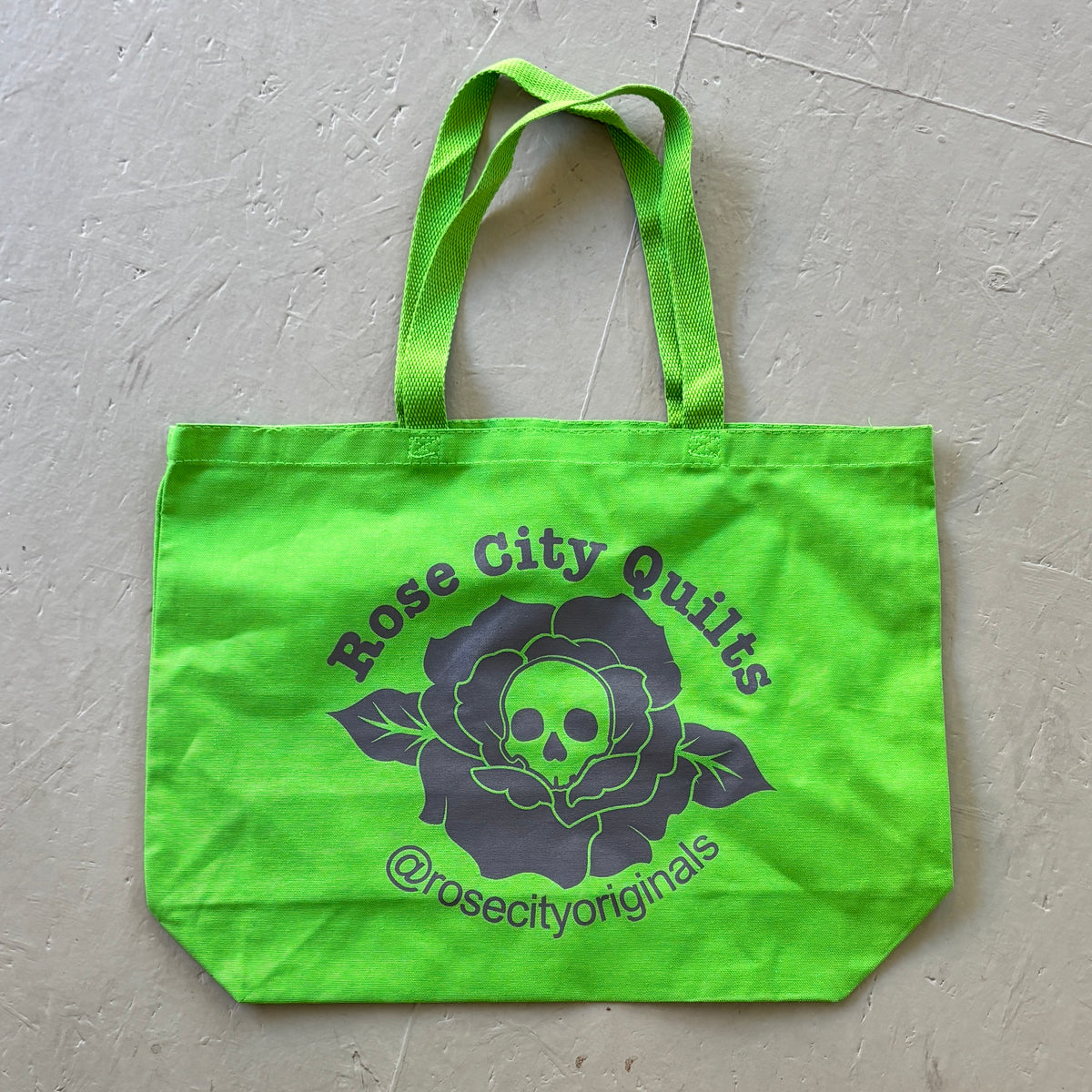 Rose City Quilts - Canvas Tote Bag - Green