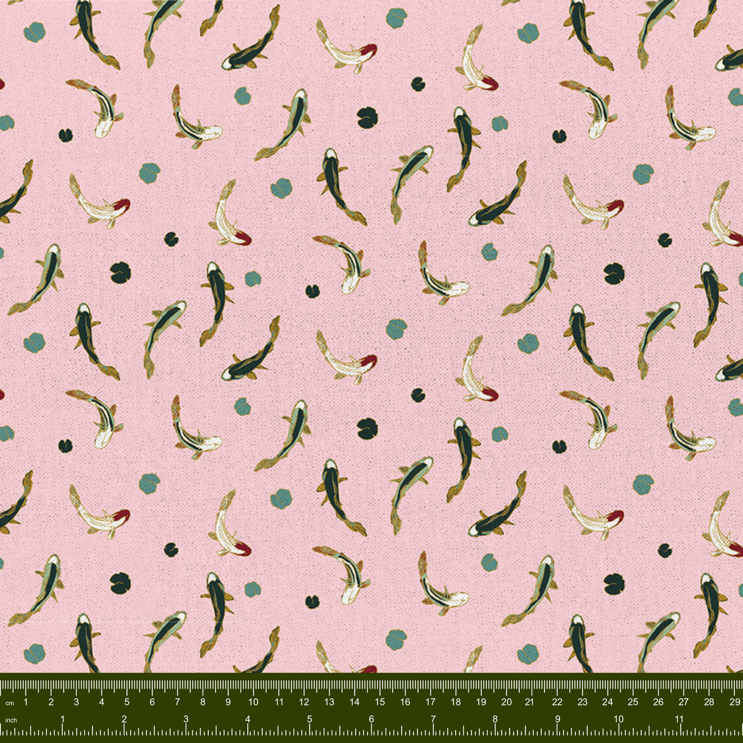 Bargain Basement Fabric - Imperial Garden - Koi (Pink)  by PBS Fabrics