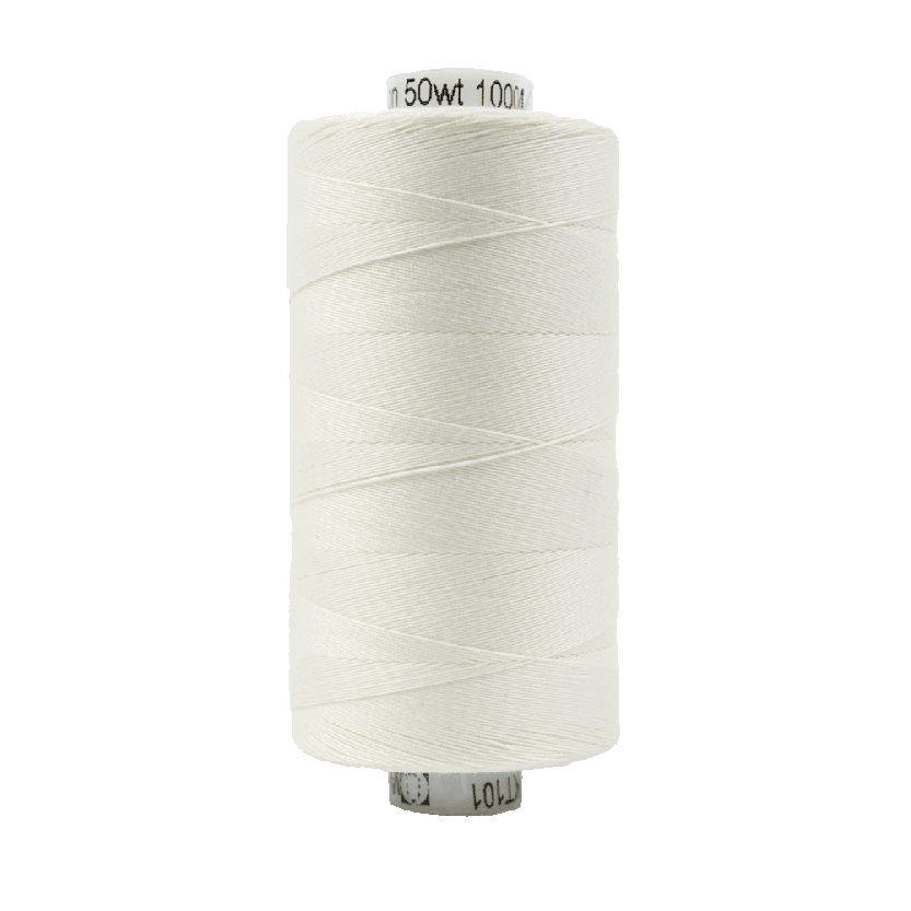 Wonderfil Konfetti Cotton 50wt Thread - KT101 - Soft White (1000m / 1094yd)