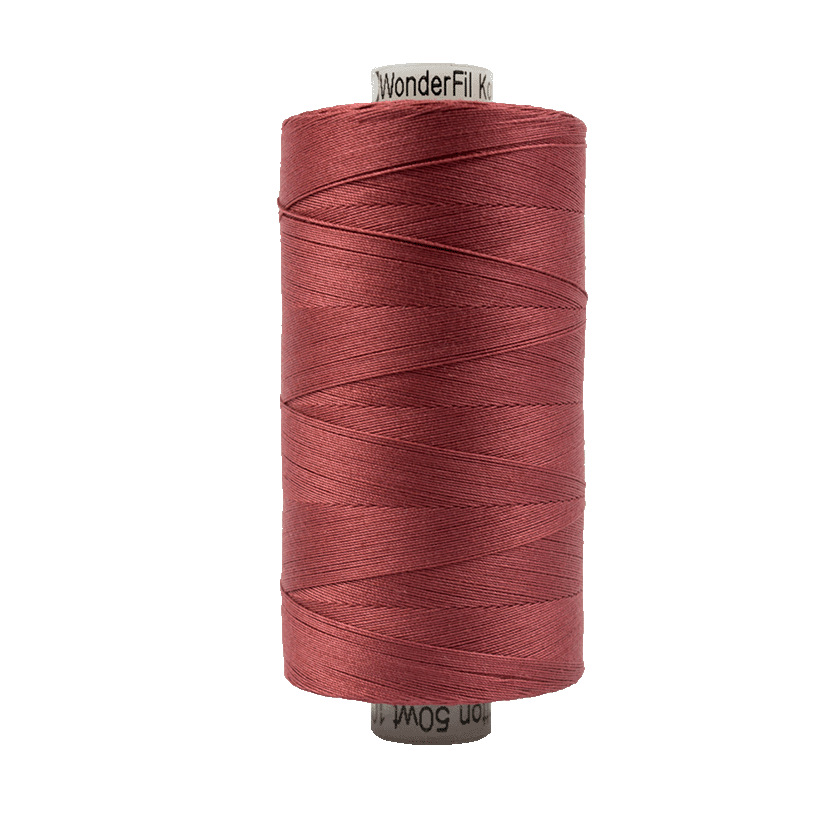 Wonderfil Konfetti Cotton 50wt Thread - KT305 - Dark Rose (1000m / 1094yd)