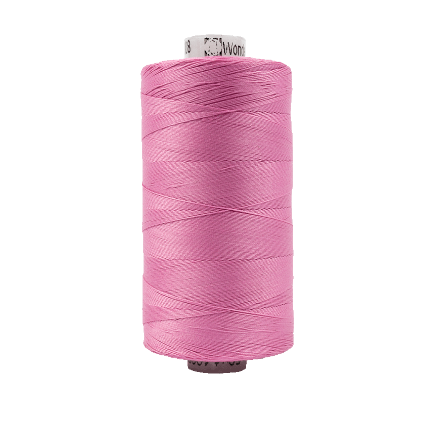 Wonderfil Konfetti Cotton 50wt Thread - KT308 - Carnation Pink (1000m / 1094yd)