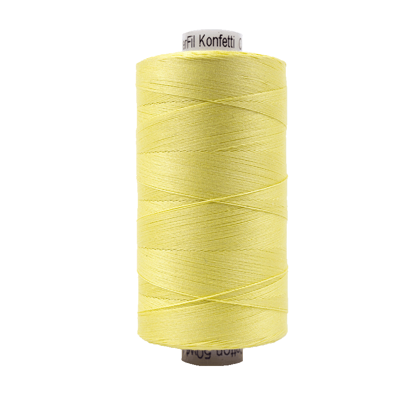 Wonderfil Konfetti Cotton 50wt Thread - KT403 - Yellow (1000m / 1094yd)