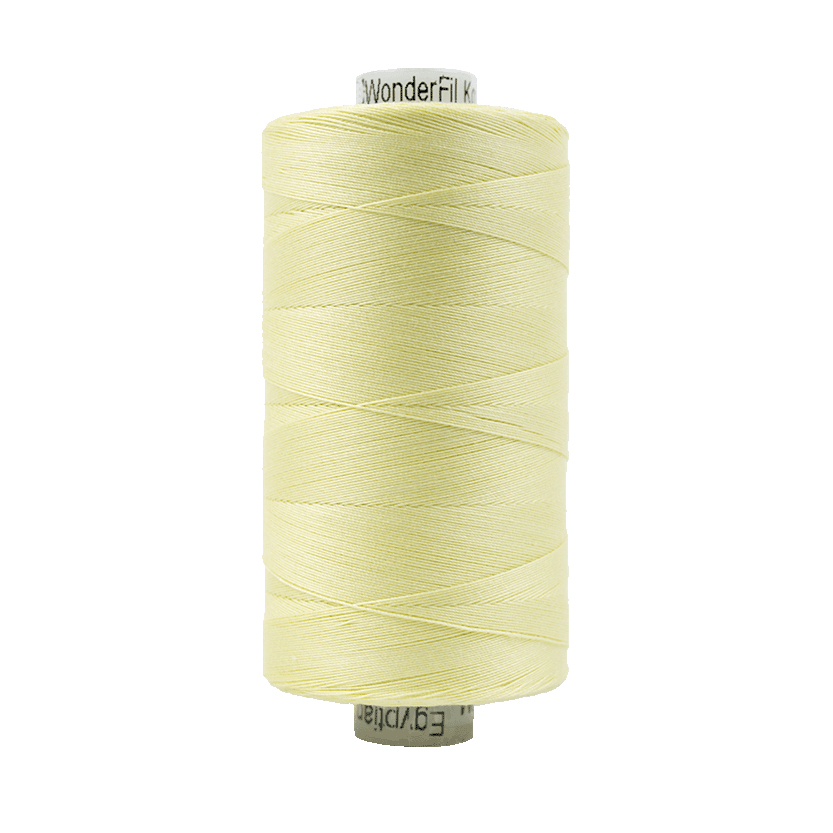 Wonderfil Konfetti Cotton 50wt Thread - KT405 - Pale Yellow (1000m / 1094yd)