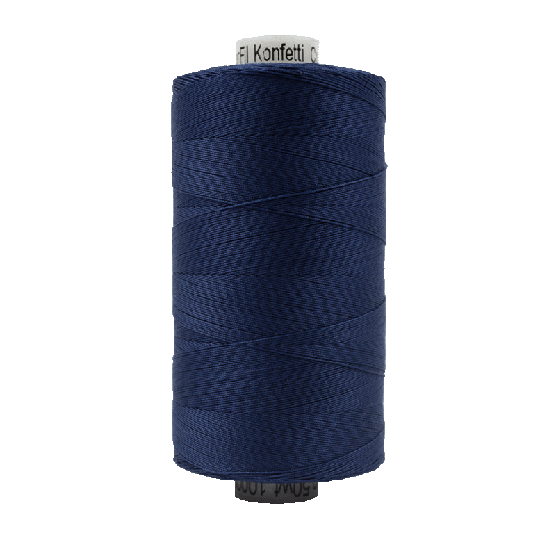 Wonderfil Konfetti Cotton 50wt Thread - KT601 - Navy (1000m / 1094yd)