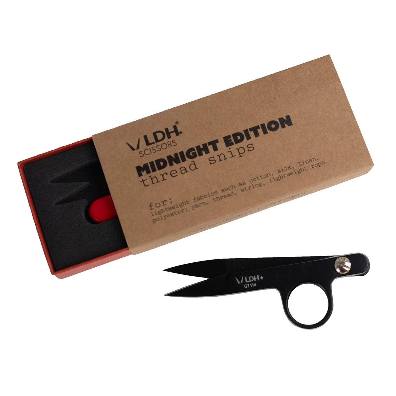 LDH Scissors - Classic Stainless Steel Thread Snips (Midnight Edition)