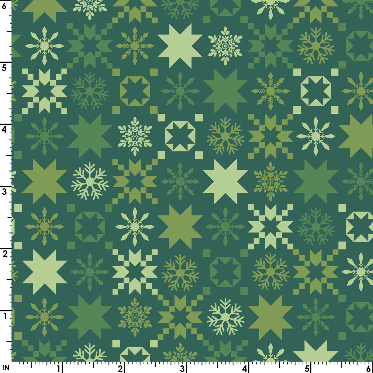 Kimberbell - Quilty Little Christmas - Snowflake (Green)