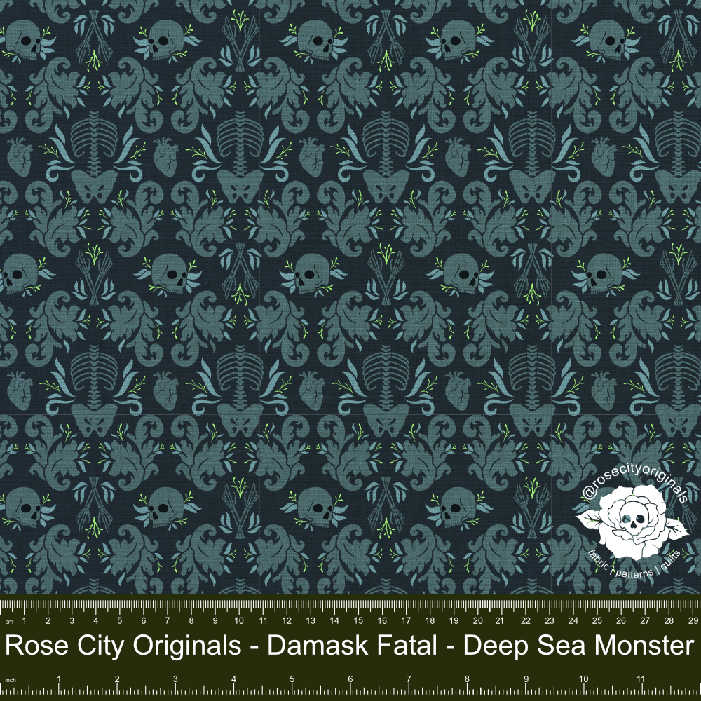 Damask Fatale - By-The-Yard - Deep Sea Monster