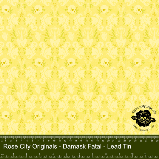 Damask Fatale - By-The-Yard - Lead-Tin