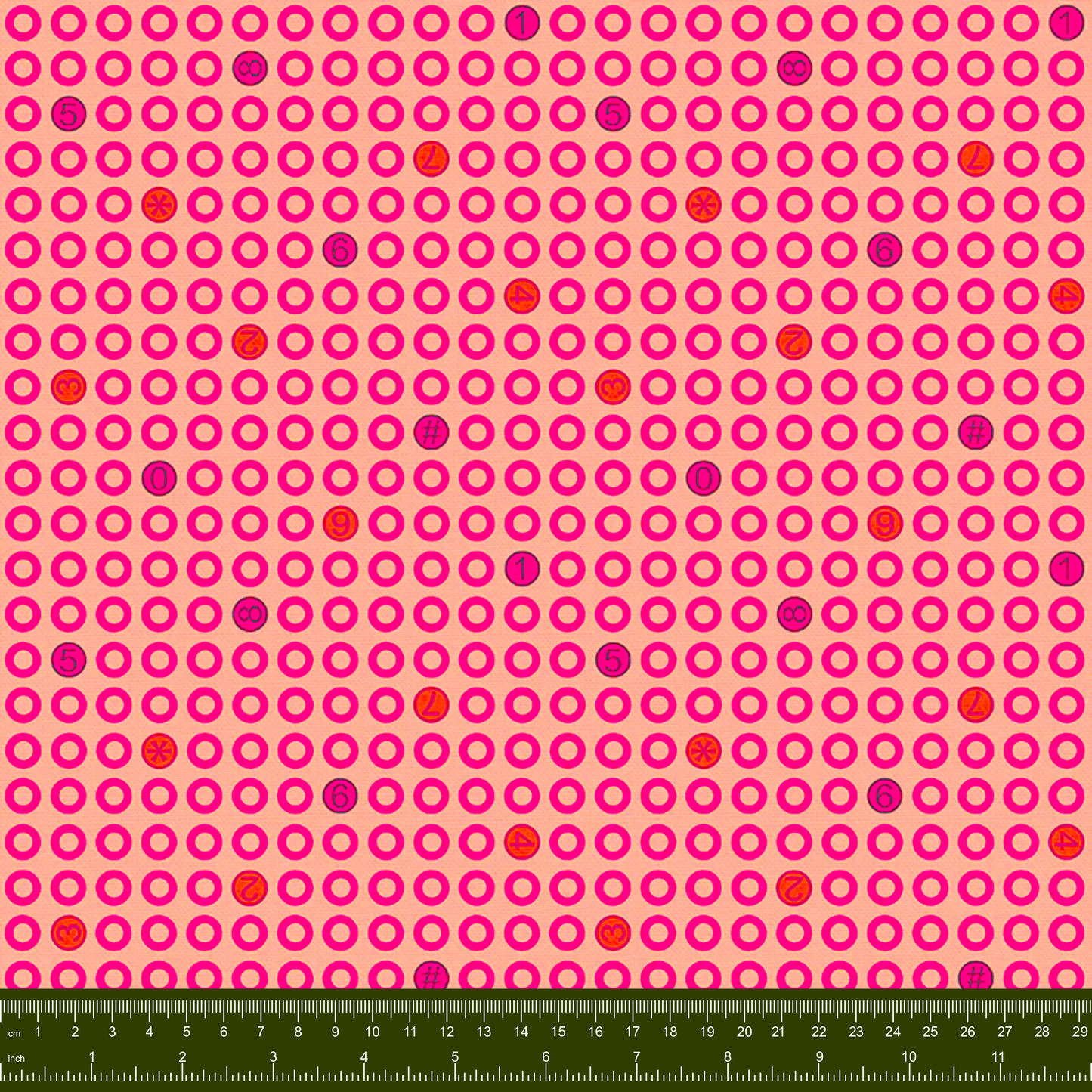 Bargain Basement Fabric - Ring Ring - Dots (Orange) by PBS Fabrics