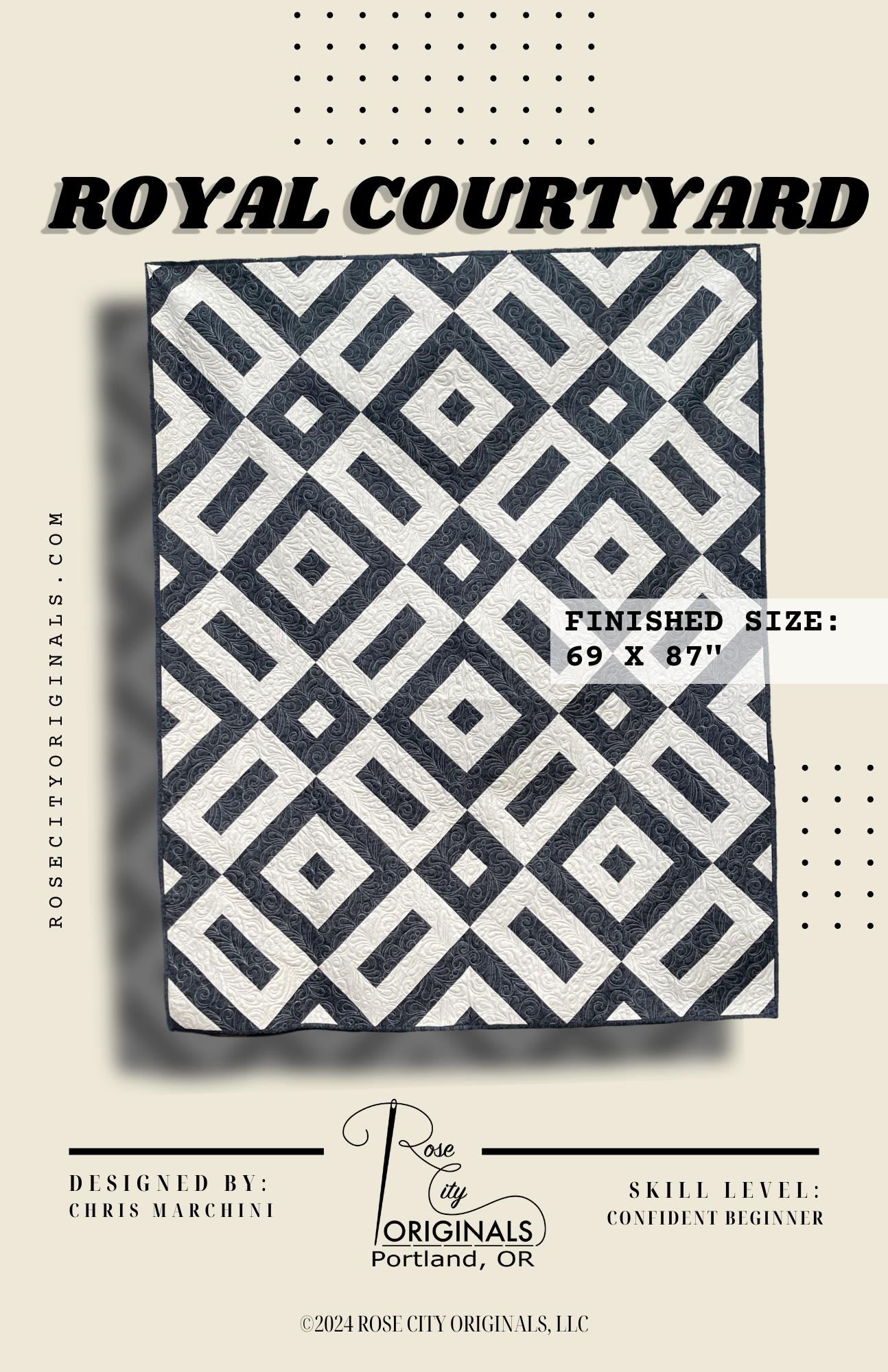 Royal Courtyard - Patchwork Quilt Pattern - Printed Booklet
