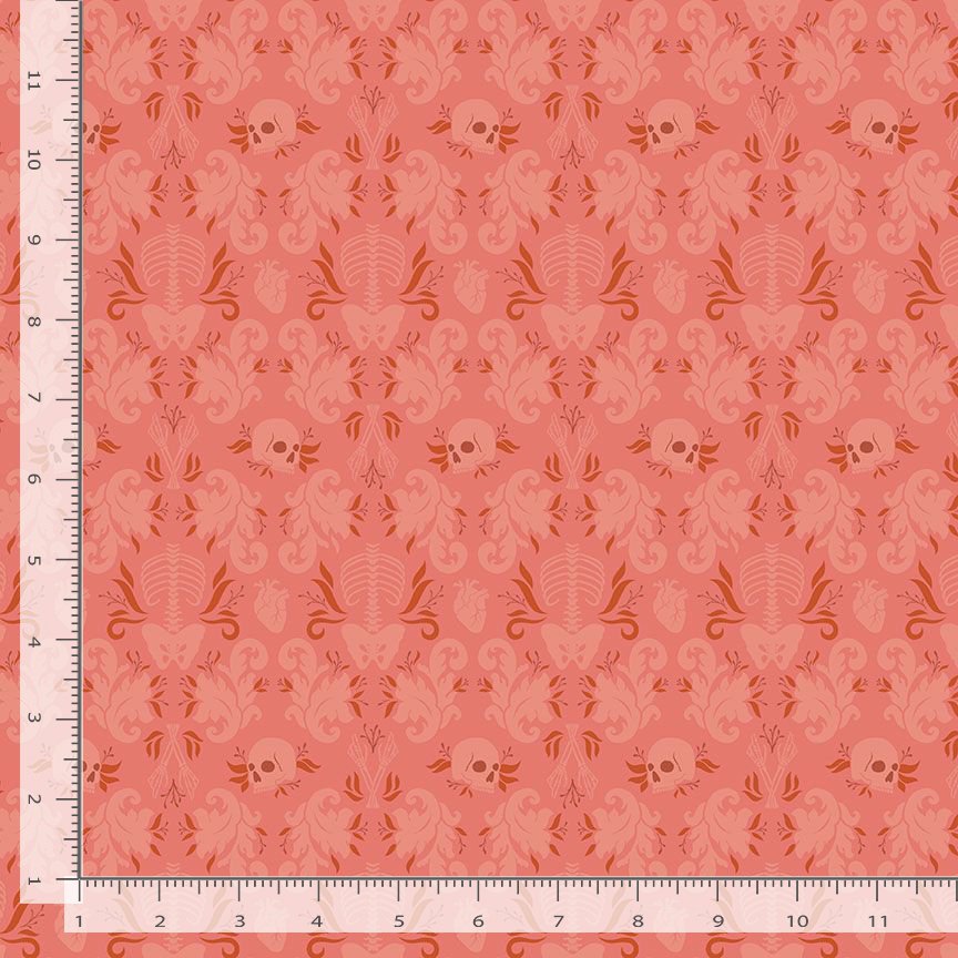 Dear Stella - Damask Fatale - Fire Coral