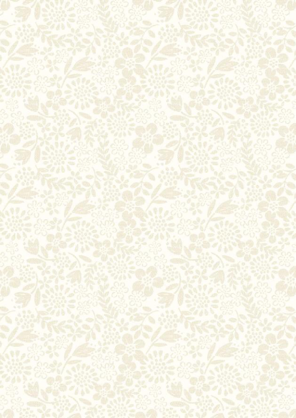 Lewis & Irene - Tiny Tonals - Cream on Cream Flower Garden