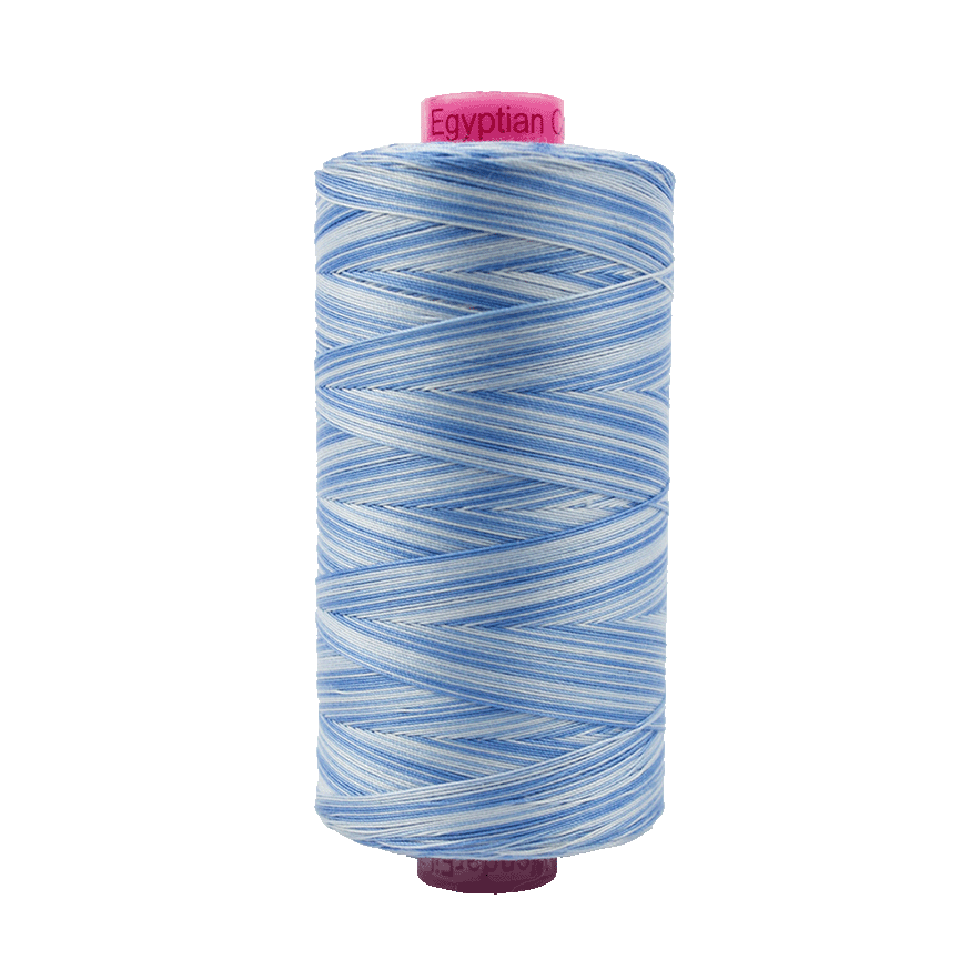 Wonderfil Tutti Variegated Cotton 50wt Thread - TU21 - Sky Blue (1000m / 1094yd)