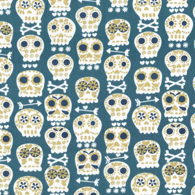 Michael Miller - Glitter Critters - Bonehead