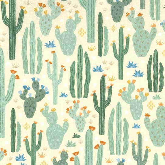 Michael Miller - Wild West Wonder - Wild West Cactus (Cream)