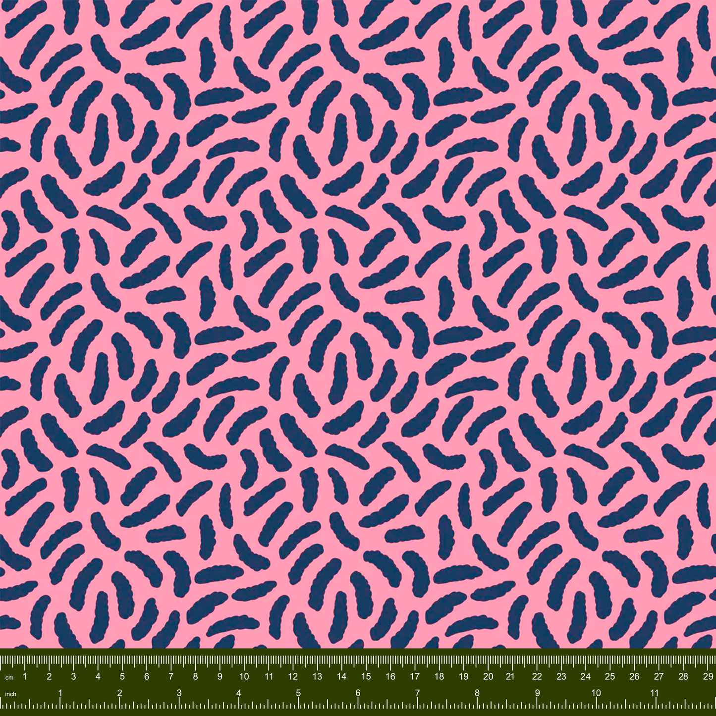 Bargain Basement Fabric - Garden Glory - Pretty Pickles (Pink/Navy) by PBS Fabrics