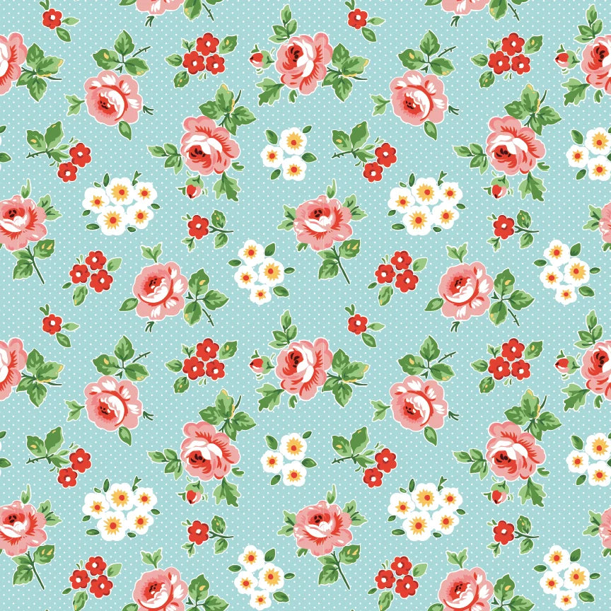 Poppie Cotton - Flower Market - Hand Picked (Blue)
