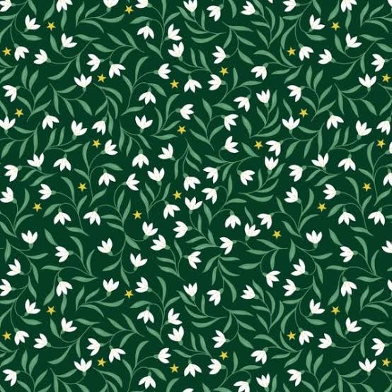 Lewis & Irene - Christmas in Bluebell Wood - Snowdrops (Green)(Metallic)