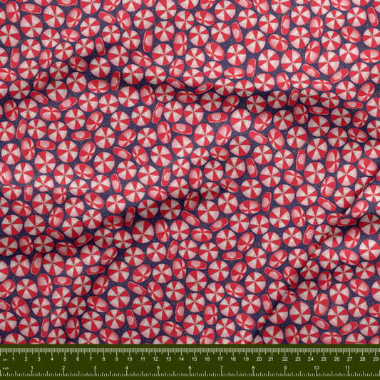 Bargain Basement Fabric - Night of the Nutcracker - Peppermints by PBS Fabrics