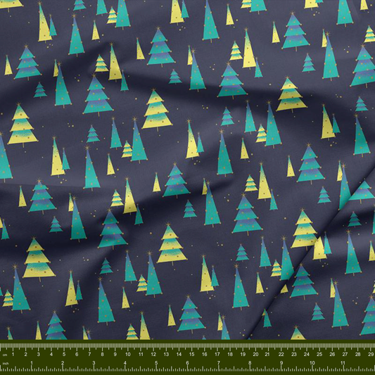 Bargain Basement Fabric - Night of the Nutcracker - Trees (Green) by PBS Fabrics