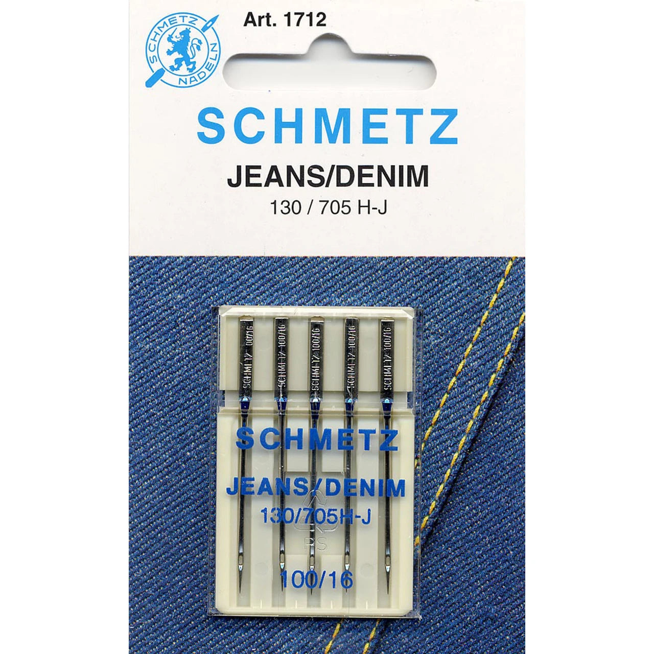 Schmetz - Denim Sewing Machine Needles - Size 100/16 (5 PC)
