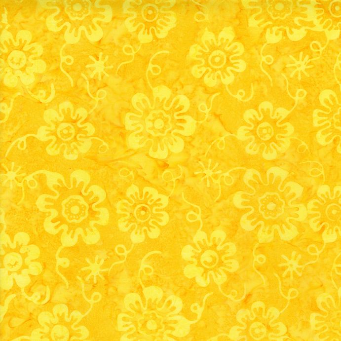 Timeless Treasures -  Tonga Batiks - Floating Flowers (Sun)