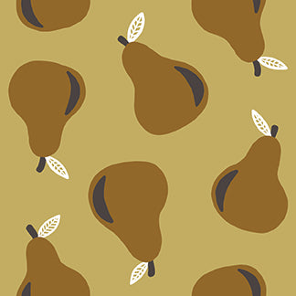 Bargain Basement Fabric - Fruity Pears (Gold)