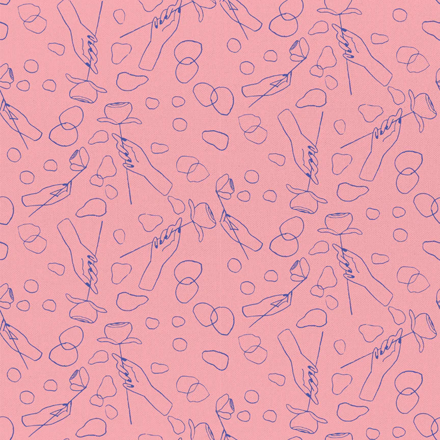 Bargain Basement Fabric - Sailor Mary - Roses (Pink) by PBS Fabrics