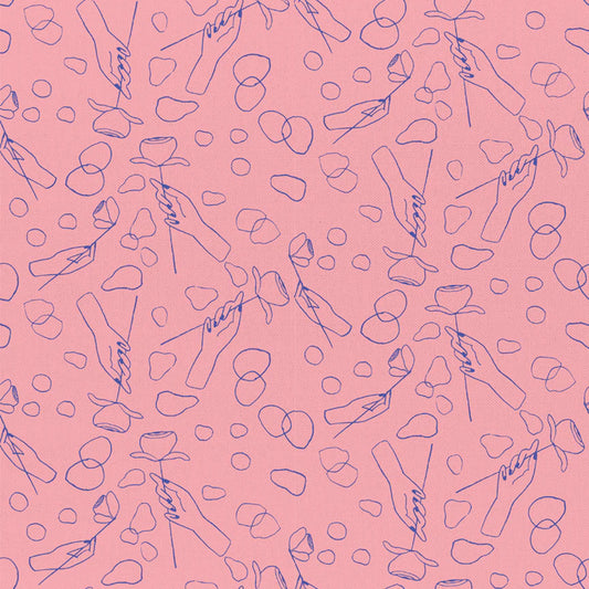 Bargain Basement Fabric - Sailor Mary - Roses (Pink)