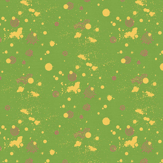Bargain Basement Fabric - On Your Mark - Ink Splats (Olive)