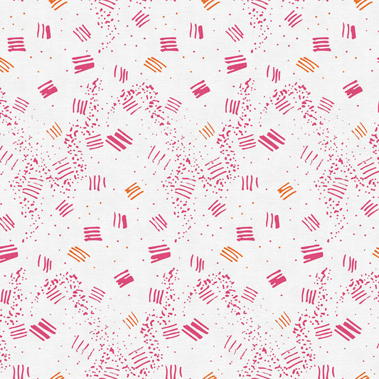 Bargain Basement Fabric - On Your Mark - Scritch (Pink)