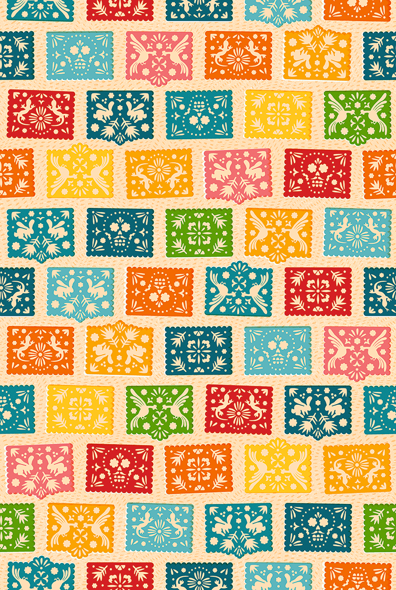 PBS Fabrics - Fiesta De Colores - Papel Picado (Cream)