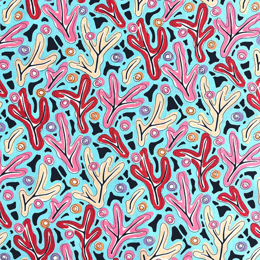 Bargain Basement Fabric - Daydream - Crayon Trees