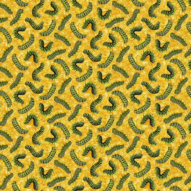 Bargain Basement Fabric - You Bug Me Caterpillar