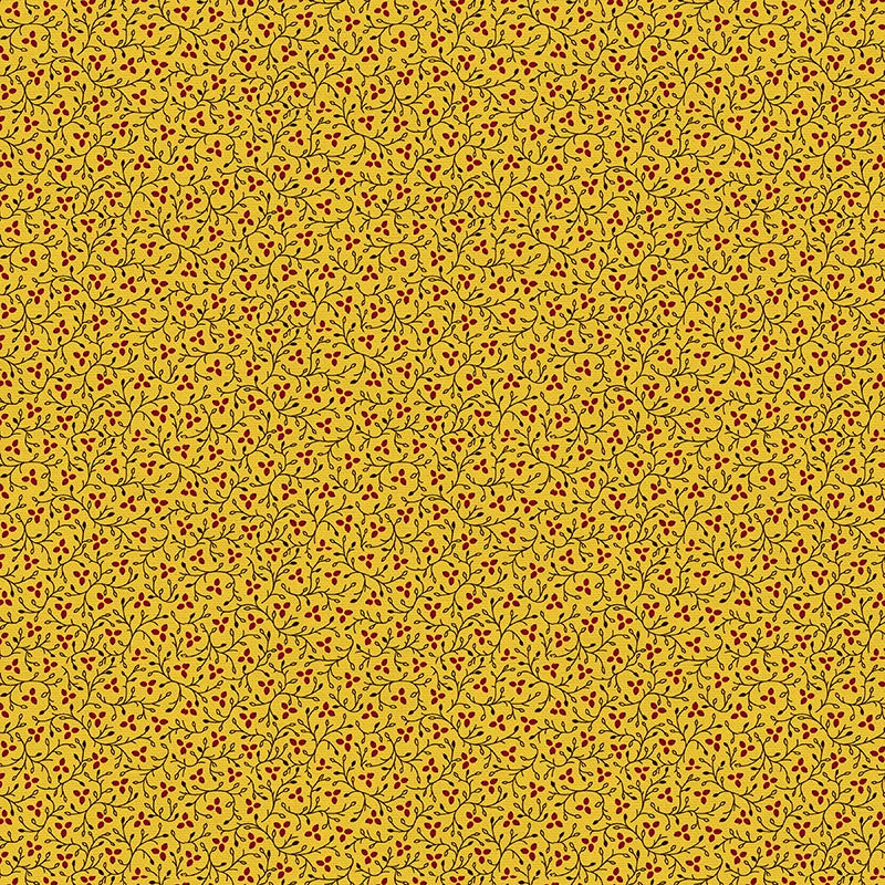 Bargain Basement Fabric - Manzanita Grove Floral Vine Yellow
