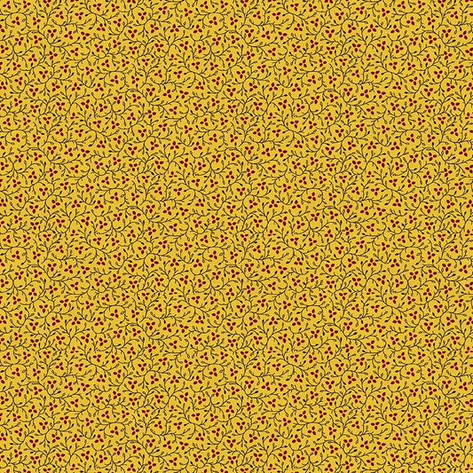 Bargain Basement Fabric - Manzanita Grove Floral Vine Yellow