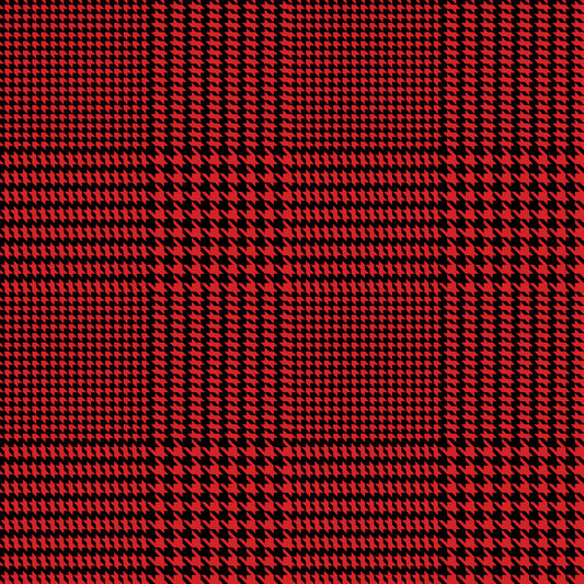 Bargain Basement Fabric - Red Black Small Plaid by 3 Wishes Fabric