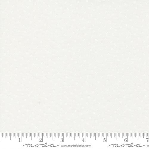 Moda -  Coriander Seed - X Print Dots Checks (White on White)