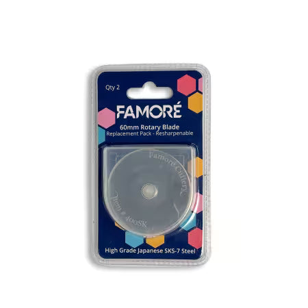 Famore 60mm Rotary Blade Replacement Pack - 2pc # 460SK-2PK
