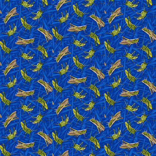 Bargain Basement Fabric - You Bug Me Grasshopper