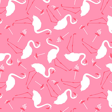 Beth Reed - Tropical Bird Bath - Flamingos (Pink)