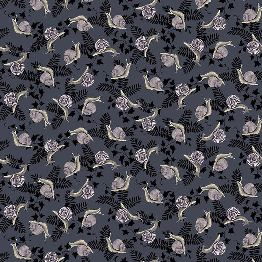 Grace Popp - Hallowed Forest - Snails (Charcoal Blue)